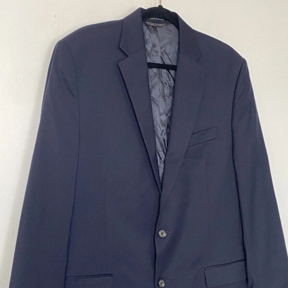 LAUREN Ralph Lauren Men Blazer Navy Blue Size 40L 100% Wool Classic Fit - Picture 3 of 6